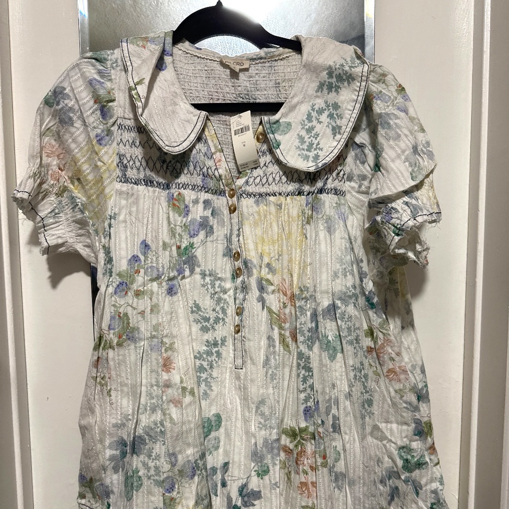 Anthropologie Floral Paper Doll Dress
